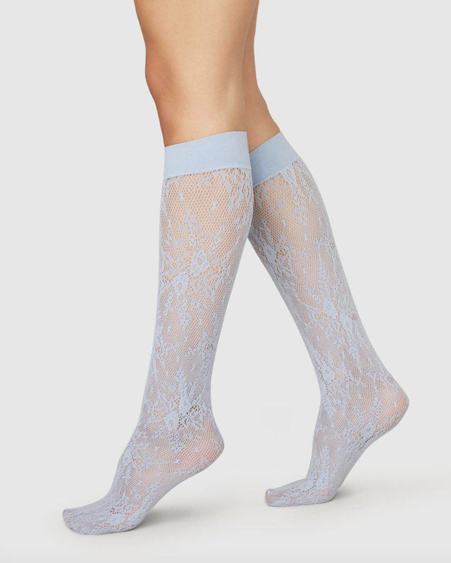 Swedish Stockings Sustainable Rosa Lace Knee High Socks — La Osa